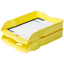  Лоток для бумаг горизонтальный "Re-Loop", желтый