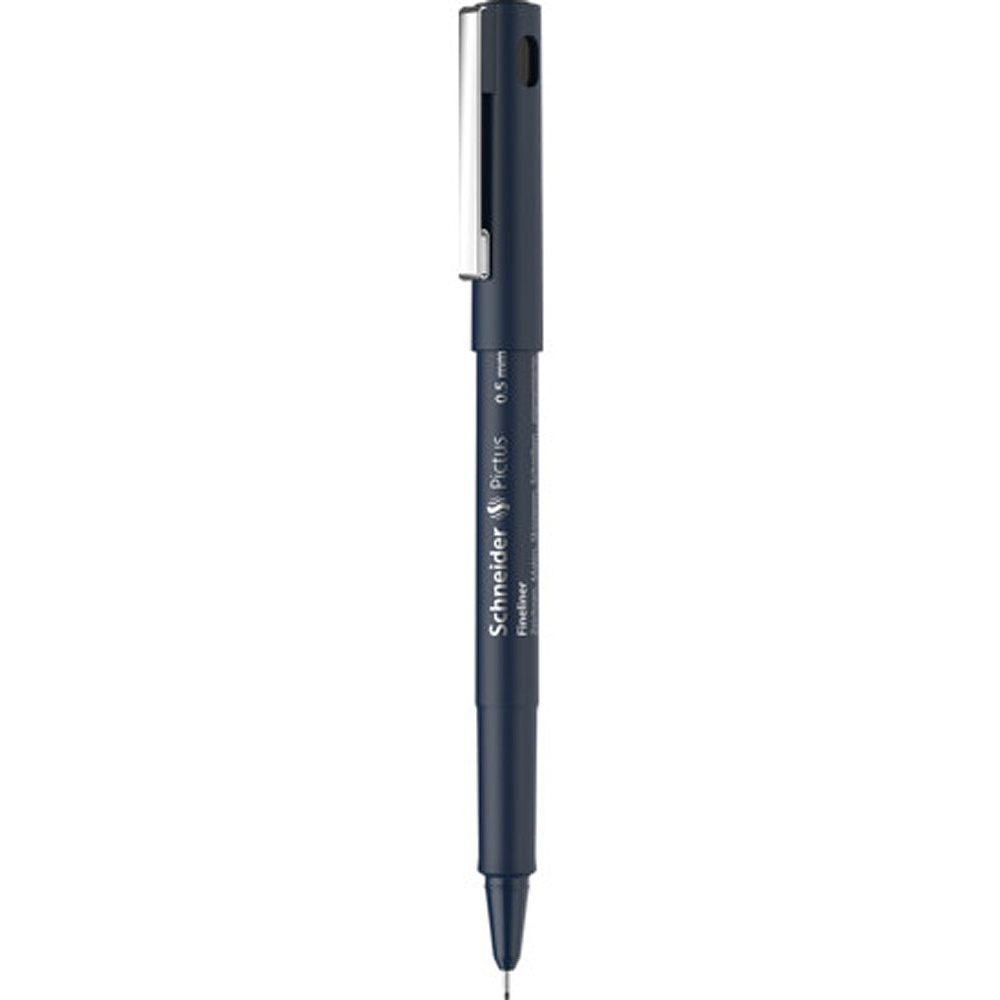 Ручка капиллярная "Schneider Fineliner Pictus", 0.5 мм, черный - 3