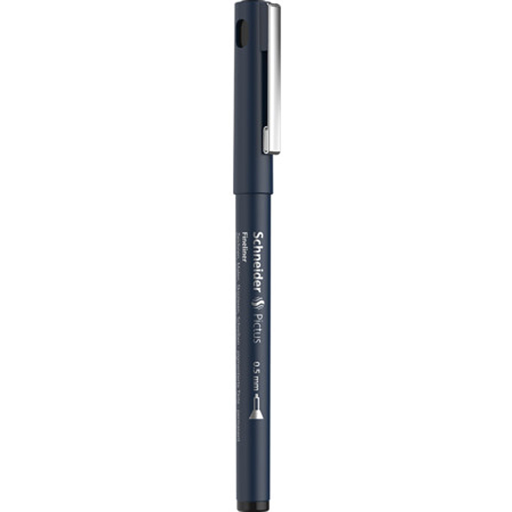 Ручка капиллярная "Schneider Fineliner Pictus", 0.5 мм, черный - 2