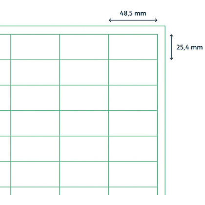 Самоклеящиеся этикетки универсальные "Rillprint", 48.5x25.4 мм, 100 листов, 44 шт, белый - 3