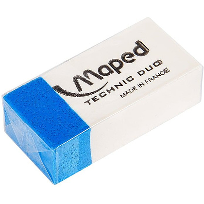 Ластик Maped "Technic Duo", 1 шт, белый, голубой