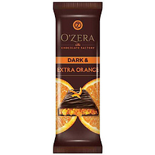 Шоколад горький "O`Zera Dark & Extra Orange", 40 г, с апельсином