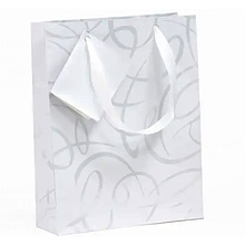 Пакет бумажный подарочный "Premium Blanc", 17x6x22 см, белый