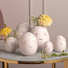 Фигурка "Яйцо Pesaro", 10 см, керамика, белый