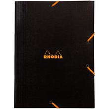 Папка на резинках "Rhodia", A4, 40 мм, картон, черный