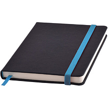 Ежедневник недатированный "Ray", A5, 272 страницы, черный, голубой
