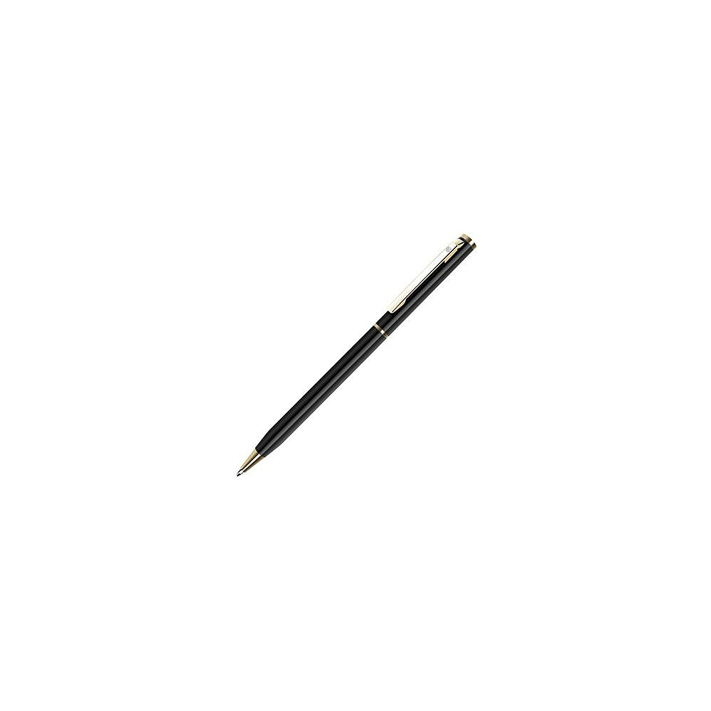 Ручка шариковая автоматическая "Slim", 0.7 мм, черный, золотистый, стерж. синий