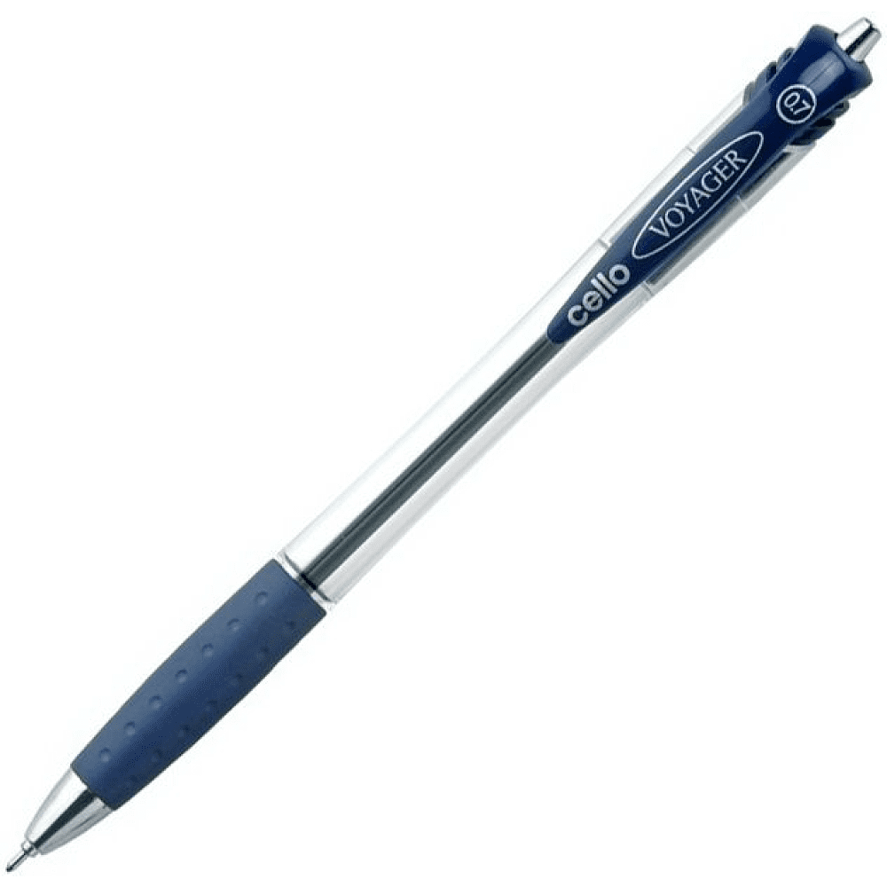 Ручка шариковая автоматическая "Voyager", 0.7 мм, прозрачный, стерж. синий